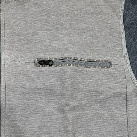 The North Face Men's Large Gray Charcoal Colorblock Full Zip Sweatshirt Jacket - Picture 2 of 8